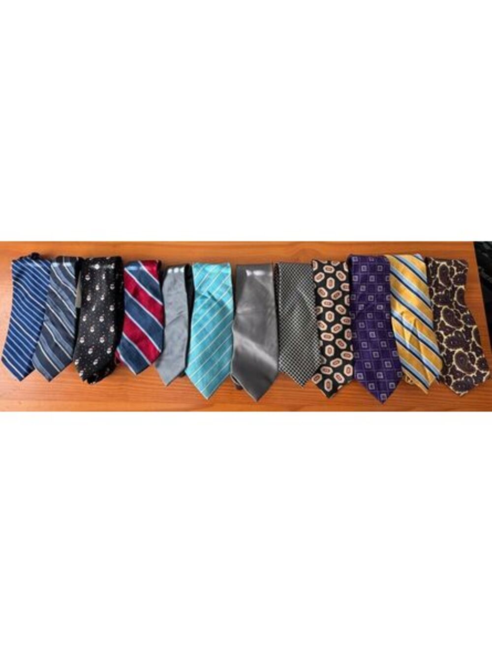 Lot of 12 Men's Neckties Multicolor Silk Poly Assorted Patterns Mixed Brands